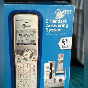 AT&T-2  Handset Answering System .Feature Bluetooth. -DL72250 connects to cell.
